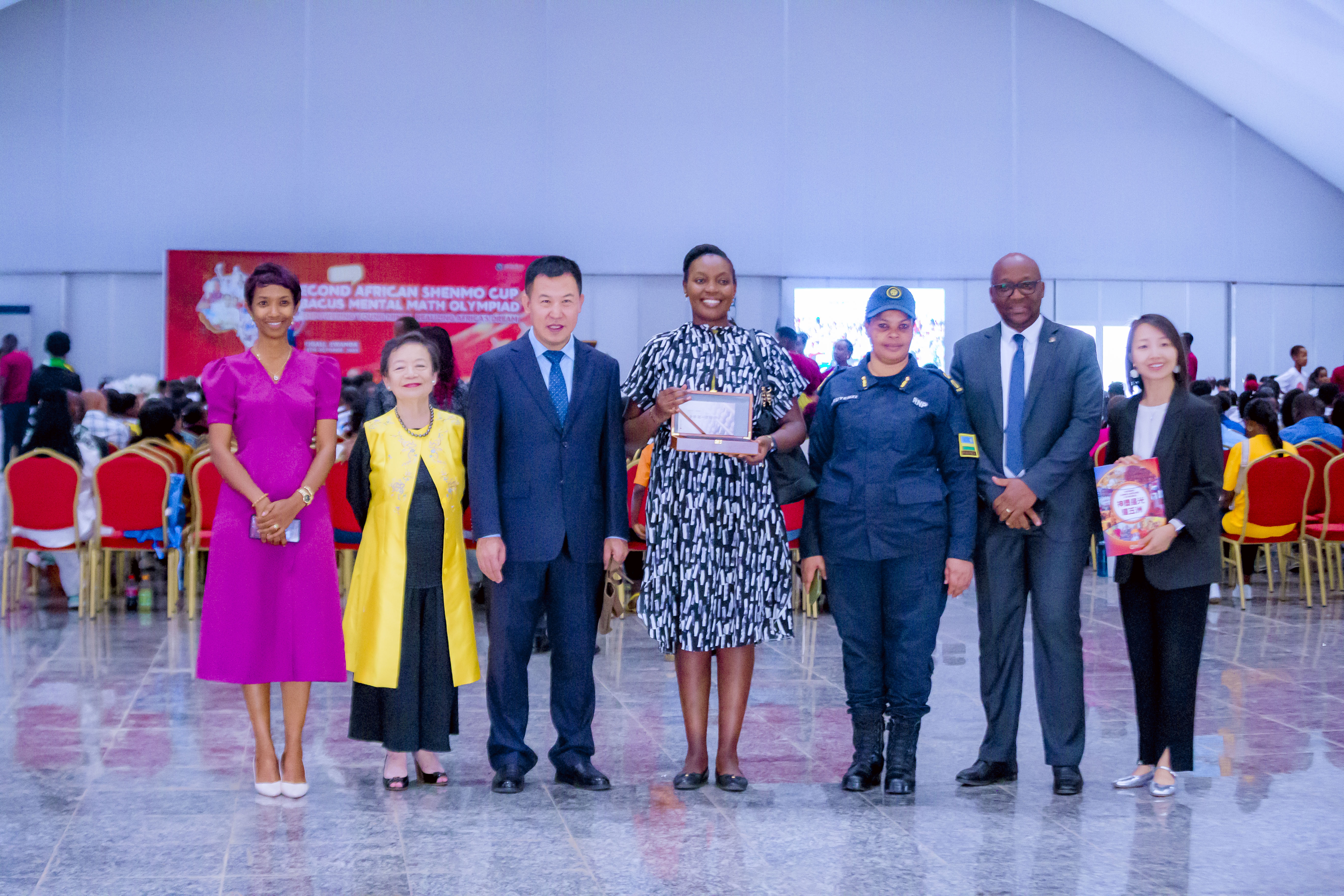 Shenmo Education Rwanda — Oct 2025: minister at the 2nd Africa Shenmo Cup in Kigali.